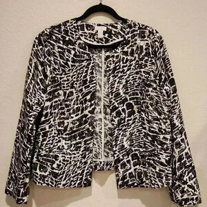 Chico's Animal Print Women's Blazer Size 2 (Large)